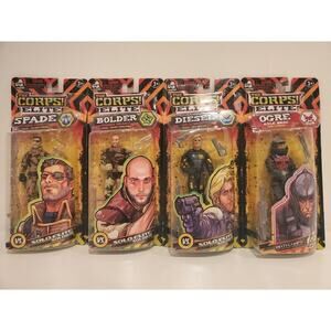 The Corps Elite Action Figures/Accessories 4 Pack Lot SPADE BOLDER DIESEL ORGE